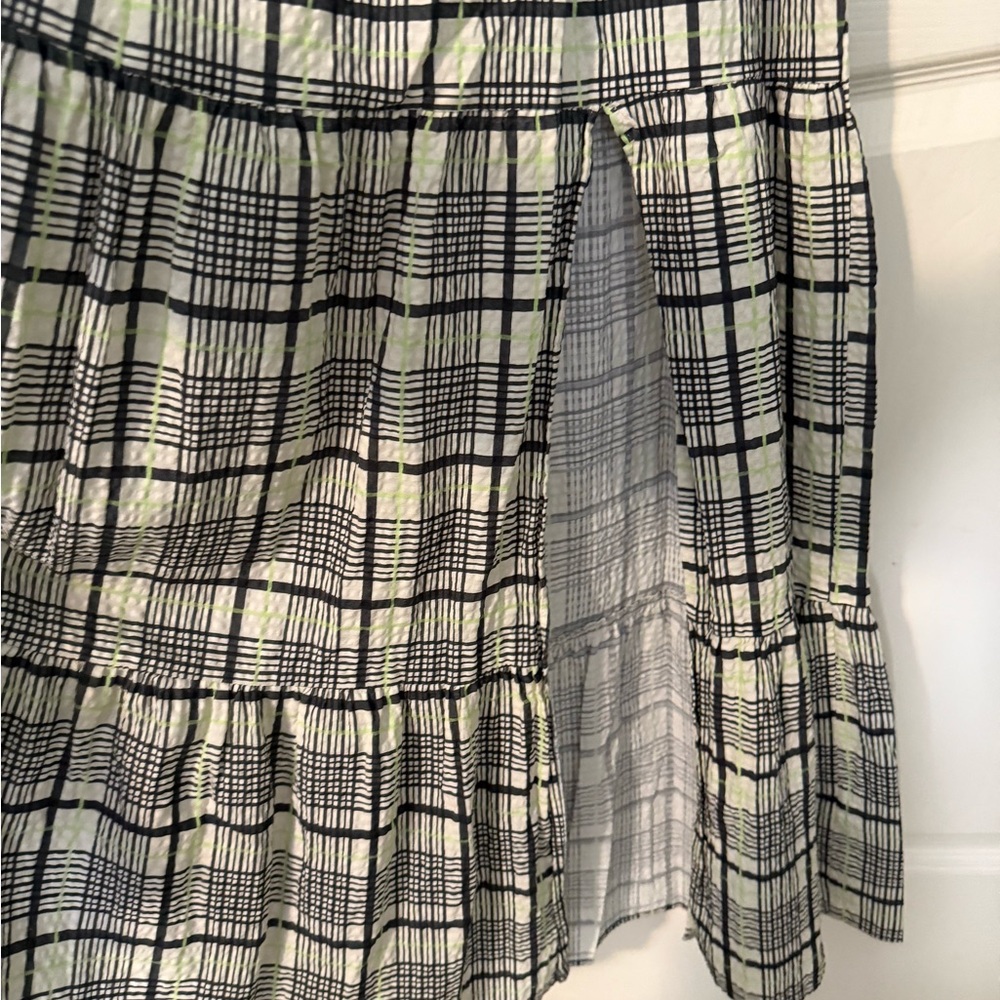 Topshop  Plaid Long Sleeve Dress size 6 - Picture 6 of 7
